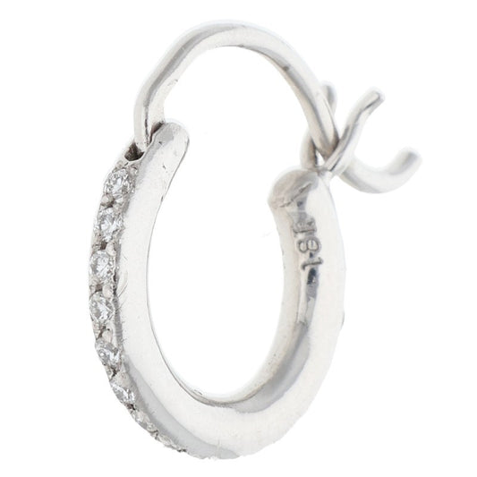 Chrome Hearts 18K White Gold Pave Diamond Single Earring