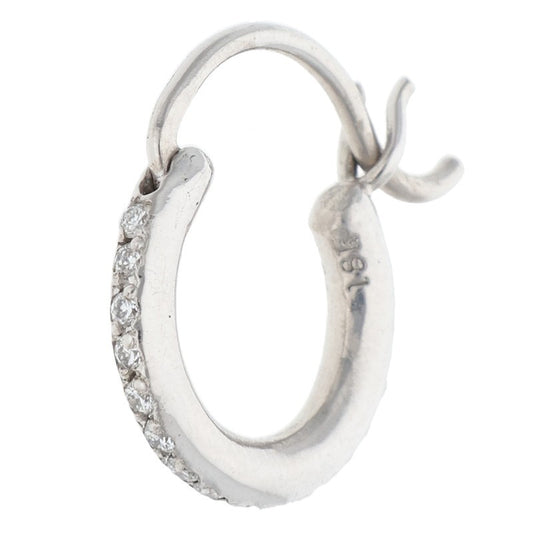 Chrome Hearts 18K Pave Diamond White Gold Earring