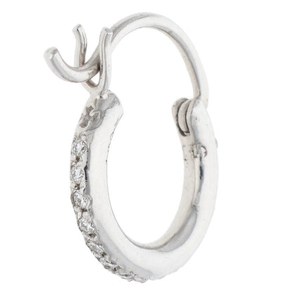 Chrome Hearts 18K Pave Diamond White Gold Earring