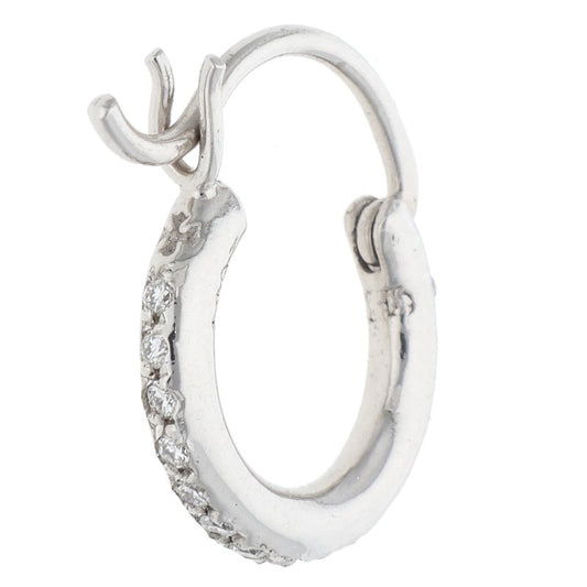 Chrome Hearts 18K Pave Diamond White Gold Earring