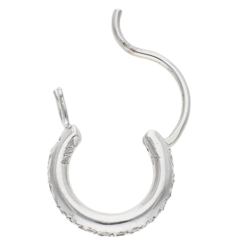 Chrome Hearts 18K Pave Diamond White Gold Earring