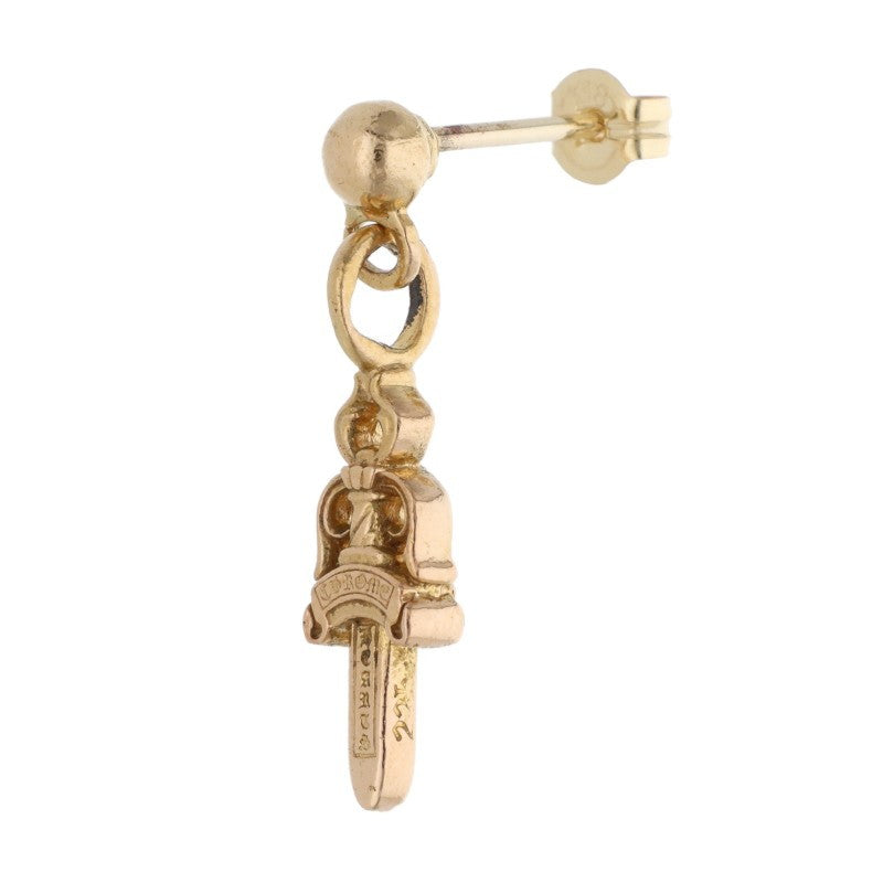 Chrome Hearts 22K Stack Dagger Drop Single Earring