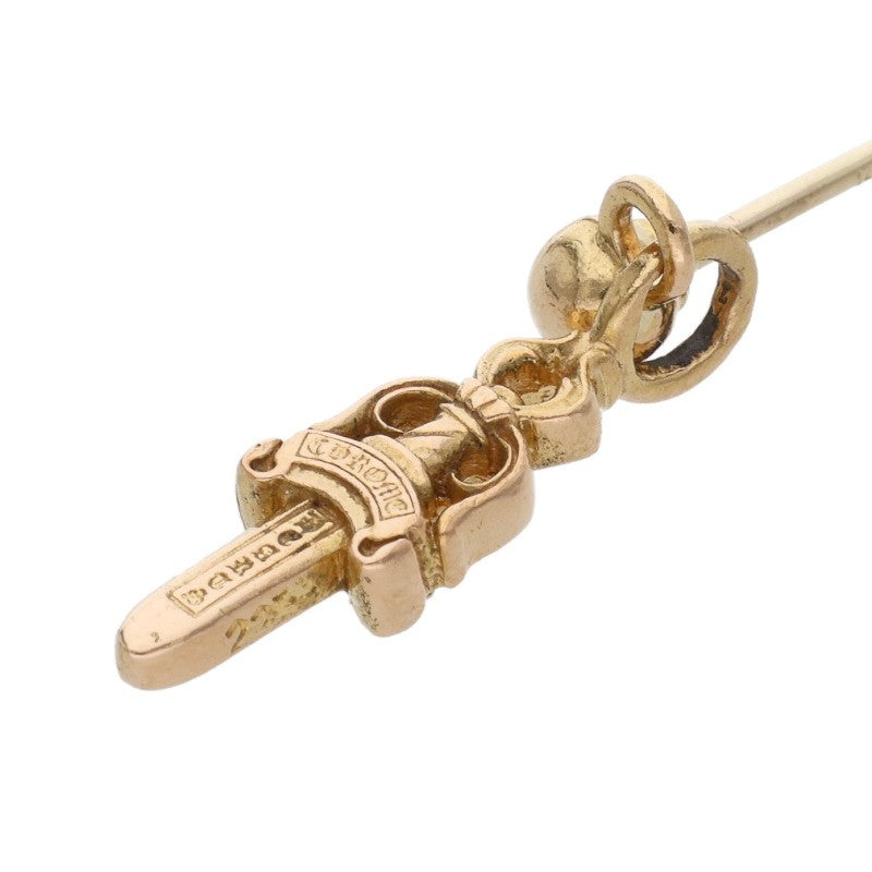 Chrome Hearts 22K Stack Dagger Drop Single Earring