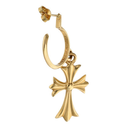 Chrome Hearts 22K Tiny CH Cross Gold Earring