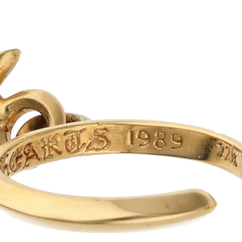 Chrome Hearts 22K Tiny CH Cross Gold Earring