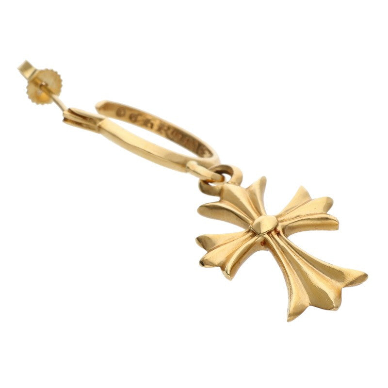 Chrome Hearts 22K Tiny CH Cross Gold Earring