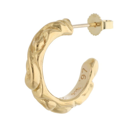 Chrome Hearts 22K Scroll Hoop Earring