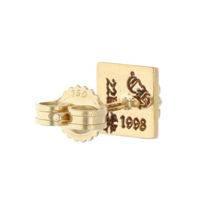 Chrome Hearts 22K Pyramid Stud Earring 1-Diamond