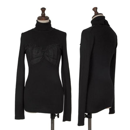COMME des GARCONS Wool Nylon Bust Panel Sweater Black Size M