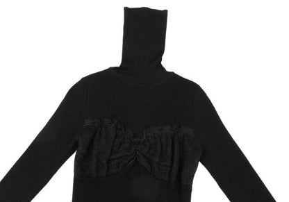 COMME des GARCONS Wool Nylon Bust Panel Sweater Black Size M