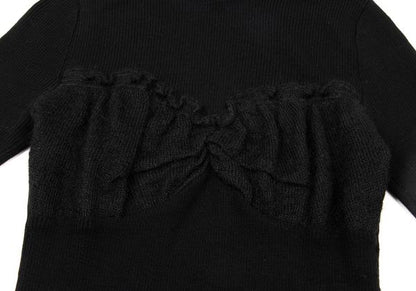 COMME des GARCONS Wool Nylon Bust Panel Sweater Black Size M