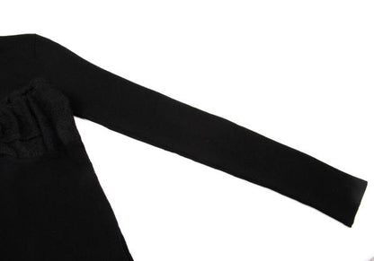 COMME des GARCONS Wool Nylon Bust Panel Sweater Black Size M