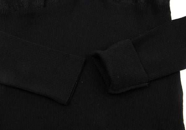 COMME des GARCONS Wool Nylon Bust Panel Sweater Black Size M