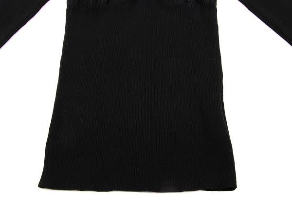 COMME des GARCONS Wool Nylon Bust Panel Sweater Black Size M