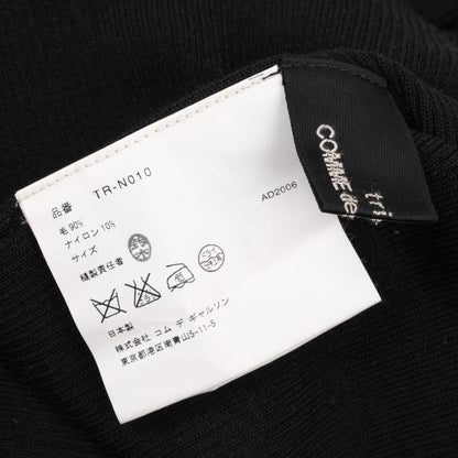 COMME des GARCONS Wool Nylon Bust Panel Sweater Black Size M