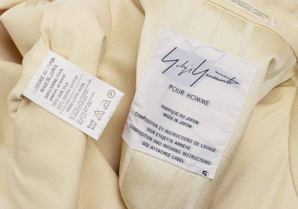 Yohji Yamamoto POUR HOMME 98AW Cream Gabardine Jacket Size S