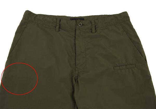 Y's Poly Ribbed Hem Zip Pants Olive Size 1