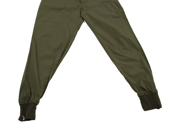 Y's Poly Ribbed Hem Zip Pants Olive Size 1