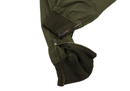 Y's Poly Ribbed Hem Zip Pants Olive Size 1