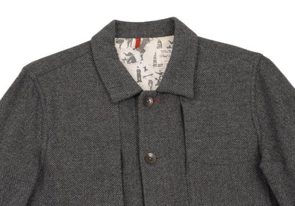 Paul Smith RED EAR Wool Blend Color Nep Jacket Gray Size M