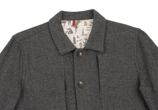 Paul Smith RED EAR Wool Blend Color Nep Jacket Gray Size M