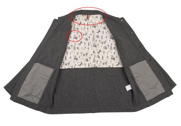 Paul Smith RED EAR Wool Blend Color Nep Jacket Gray Size M