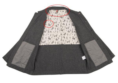Paul Smith RED EAR Wool Blend Color Nep Jacket Gray Size M