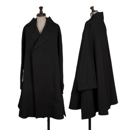 COMME des GARCONS 12AW Poly Deformed 2D Coat Black Size S