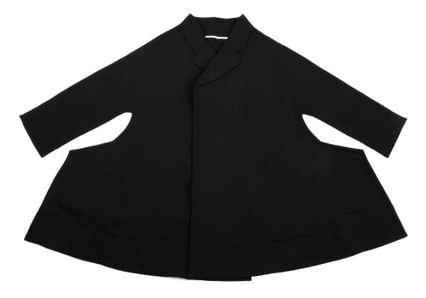 COMME des GARCONS 12AW Poly Deformed 2D Coat Black Size S