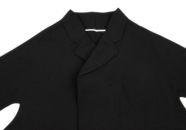 COMME des GARCONS 12AW Poly Deformed 2D Coat Black Size S