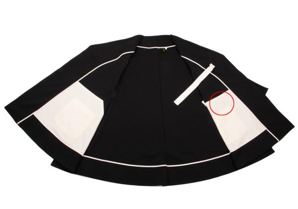 COMME des GARCONS 12AW Poly Deformed 2D Coat Black Size S