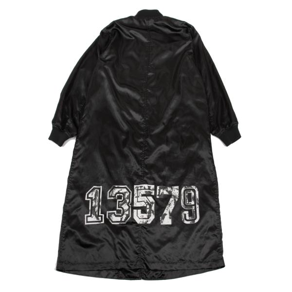 BLACK COMME des GARCONS Numbering Print Coat Black Size M