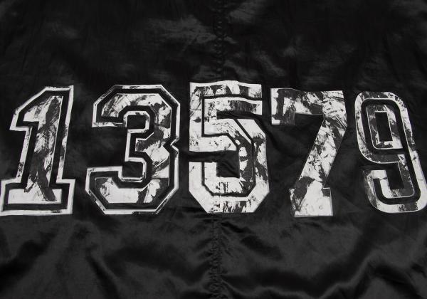 BLACK COMME des GARCONS Numbering Print Coat Black Size M