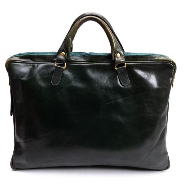 HIROFU Leather Briefcase Green