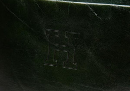 HIROFU Leather Briefcase Green