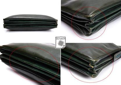 HIROFU Leather Briefcase Green