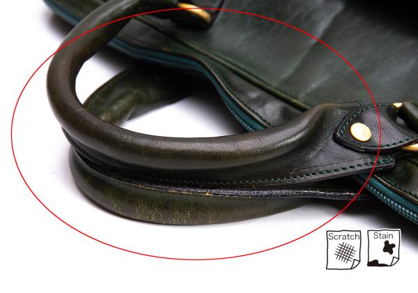 HIROFU Leather Briefcase Green