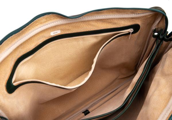 HIROFU Leather Briefcase Green