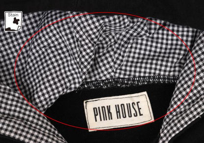 PINK HOUSE Front Zip Patchwork Hood Gingham Tank Top Size L