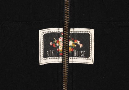 PINK HOUSE Front Zip Patchwork Hood Gingham Tank Top Size L