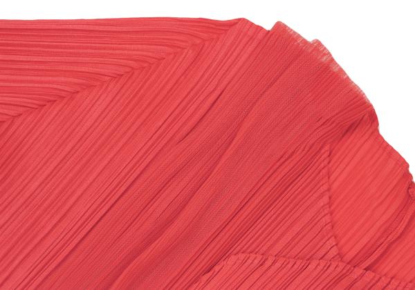 PLEATS PLEASE Mesh Buttonless Cardigan Pink Size 3