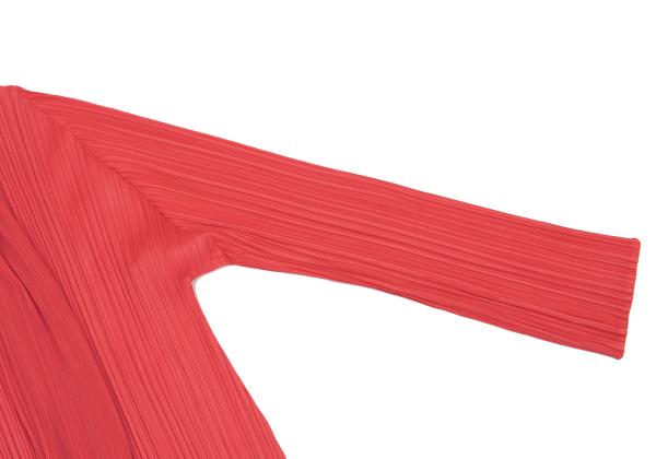 PLEATS PLEASE Mesh Buttonless Cardigan Pink Size 3