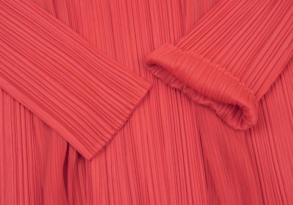 PLEATS PLEASE Mesh Buttonless Cardigan Pink Size 3