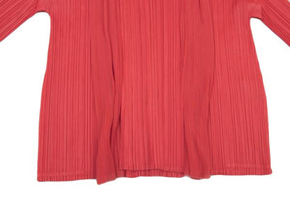 PLEATS PLEASE Mesh Buttonless Cardigan Pink Size 3
