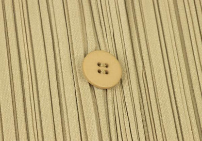 PLEATS PLEASE Beige Pleated Long Jacket Size 2
