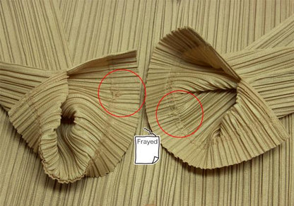 PLEATS PLEASE Beige Pleated Long Jacket Size 2