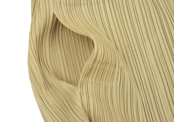 PLEATS PLEASE Beige Pleated Long Jacket Size 2