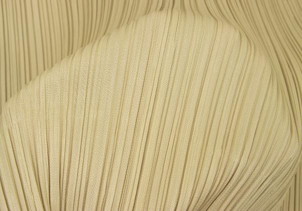 PLEATS PLEASE Beige Pleated Long Jacket Size 2