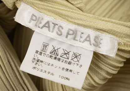 PLEATS PLEASE Beige Pleated Long Jacket Size 2