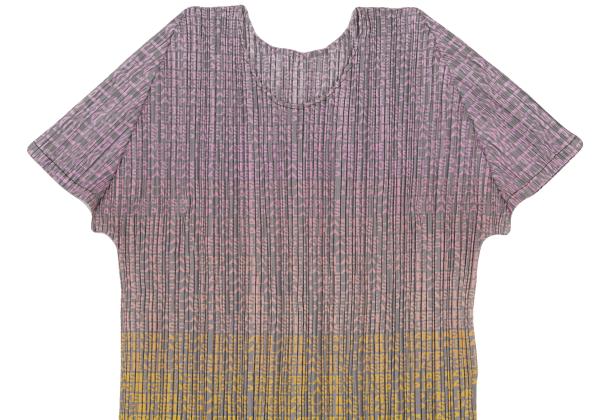 PLEATS PLEASE Gradation Logo Print T-Shirt Gray Size 3